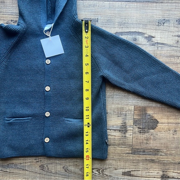 Zara Kids Blue Button Up Soft Knit Viscose Cardigan Sweater Pockets Size 4-5 NWT - Picture 4 of 7